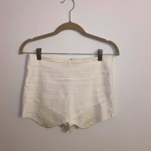 Shein ivory handerchief fold skort